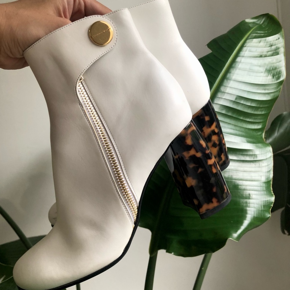 Stella McCartney White Tortoiseshell Boots (6.5)